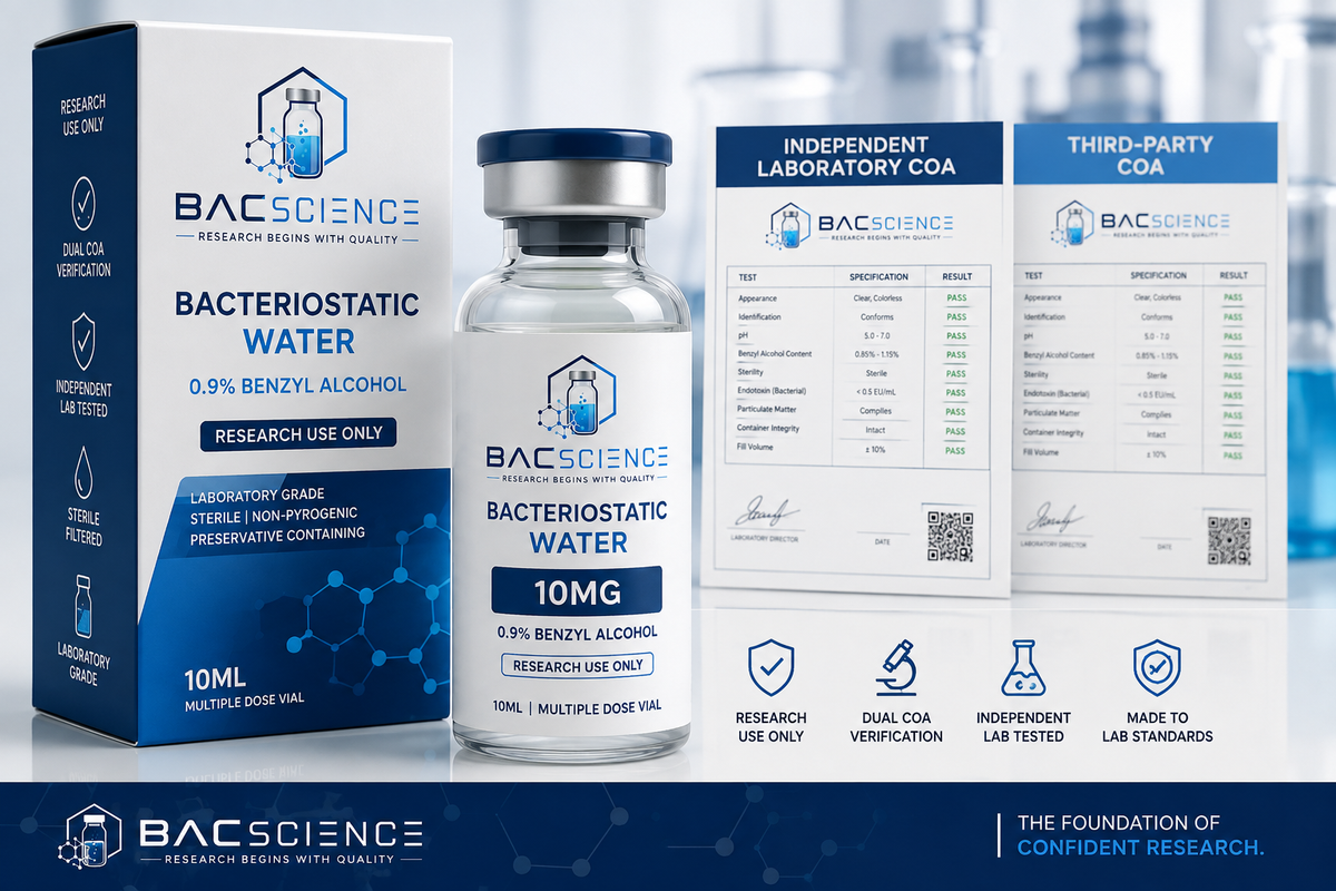 Research-Grade  Bacteriostatic Water — 10 mL