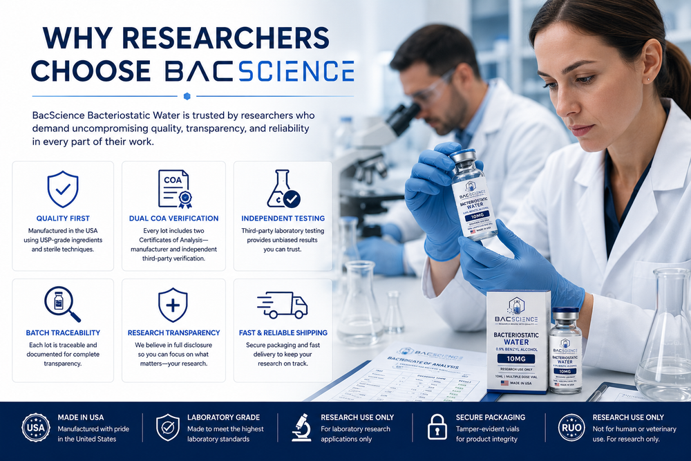 Research-Grade  Bacteriostatic Water — 10 mL